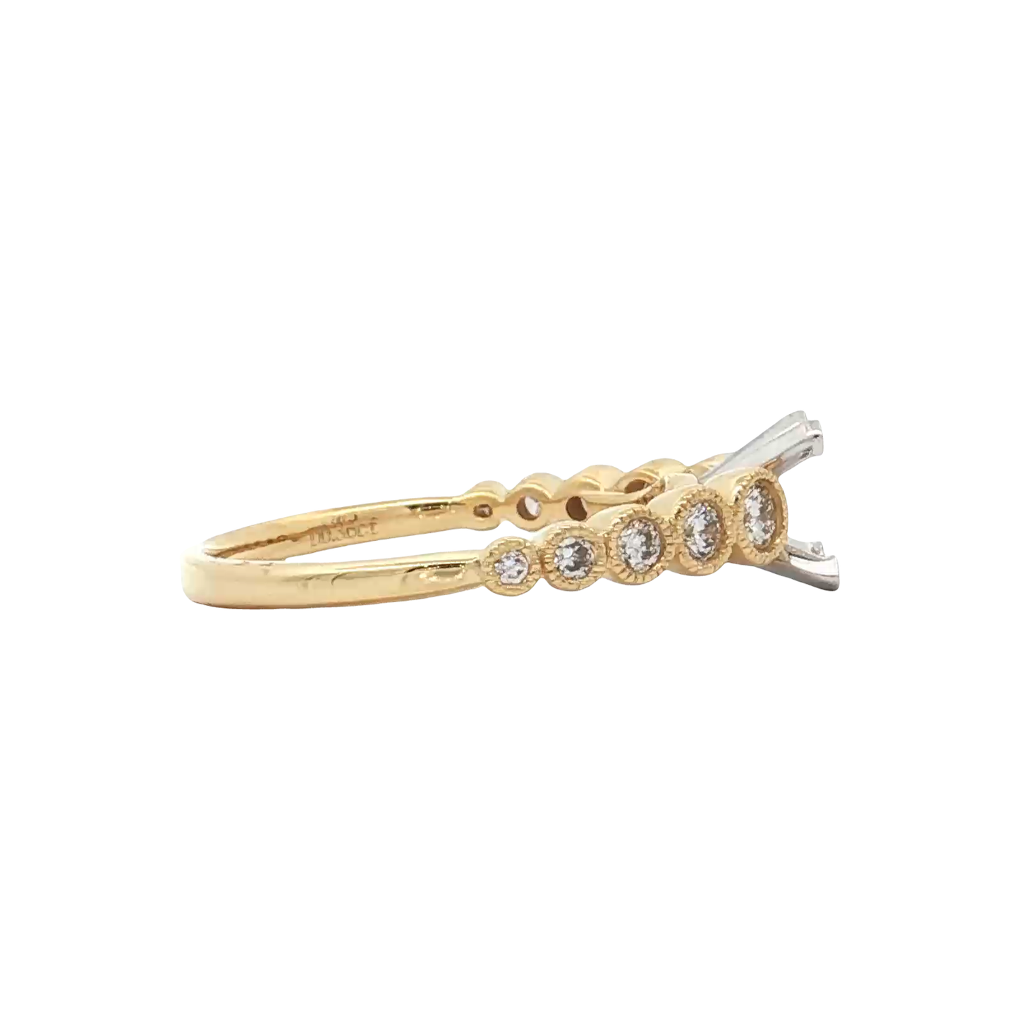 Yellow Gold Diamond Bridal Setting
