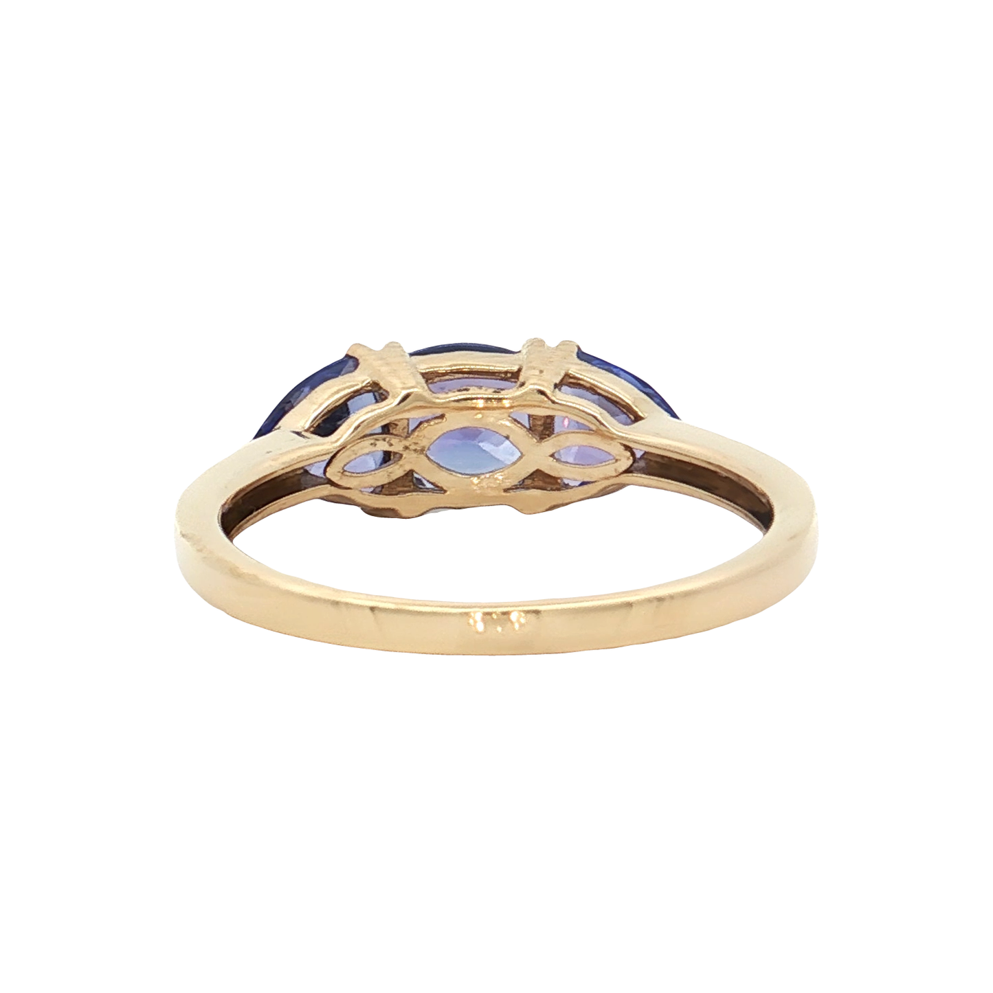 Yellow Gold Tanzanite & Diamond Ring