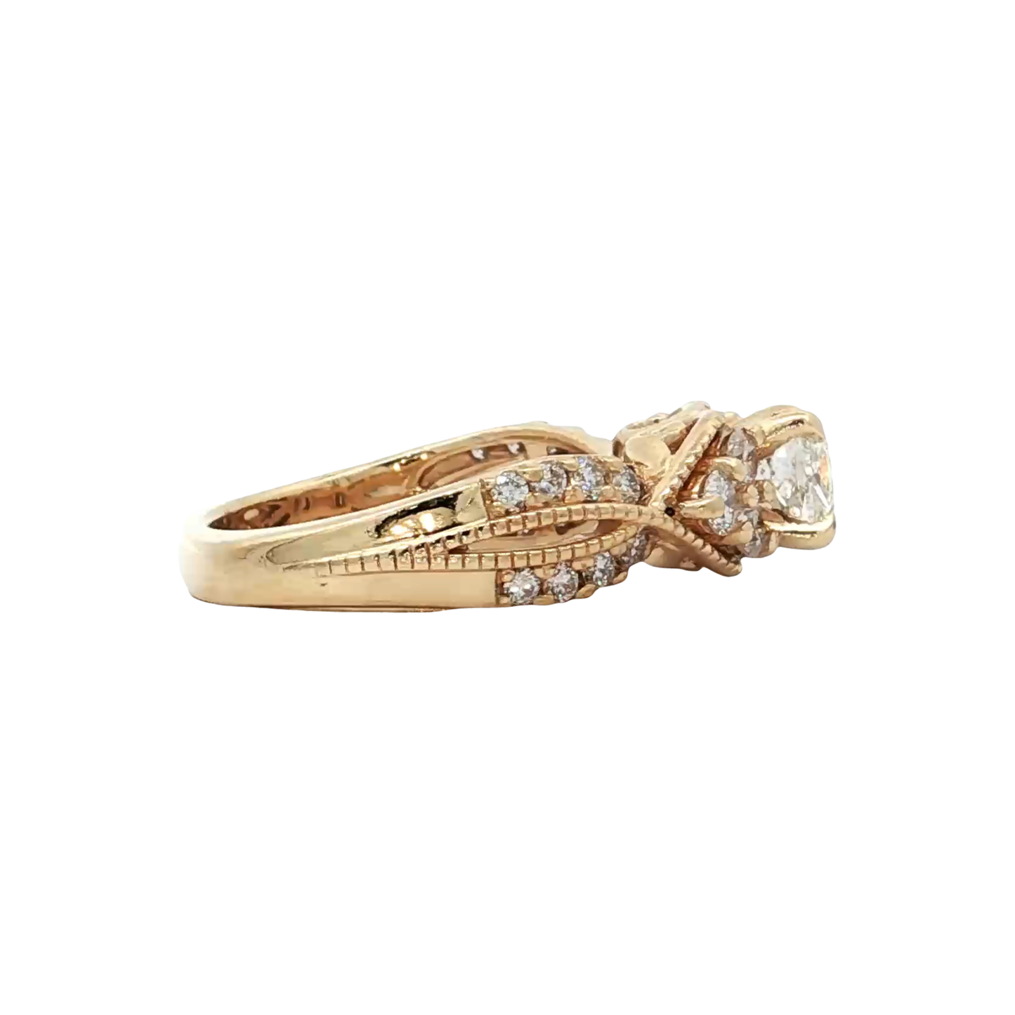 Yellow Gold Diamond Bridal Ring