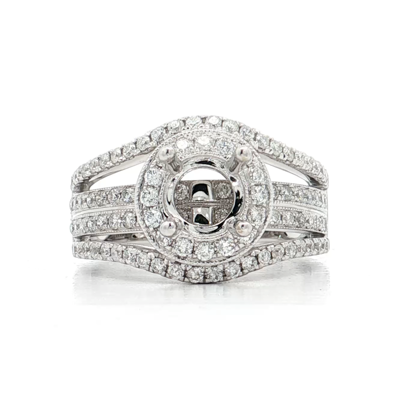 White Gold Diamond Bridal Setting