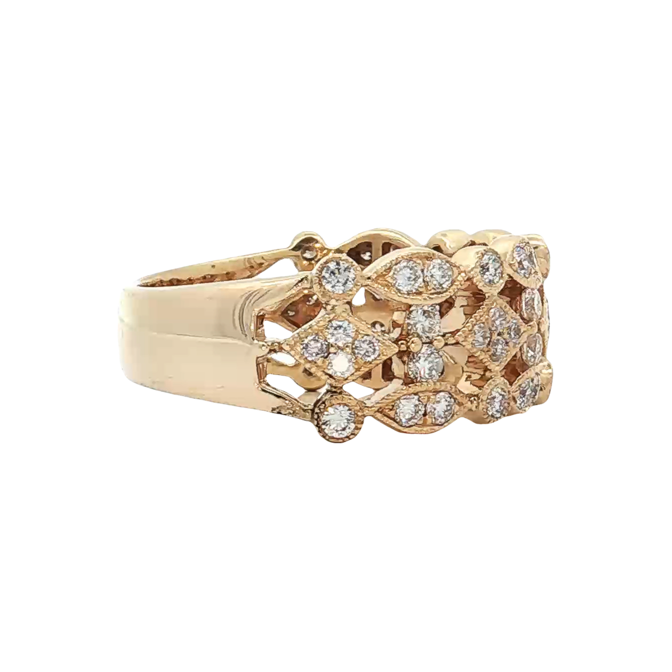 Yellow Gold Diamond Fashion Ring